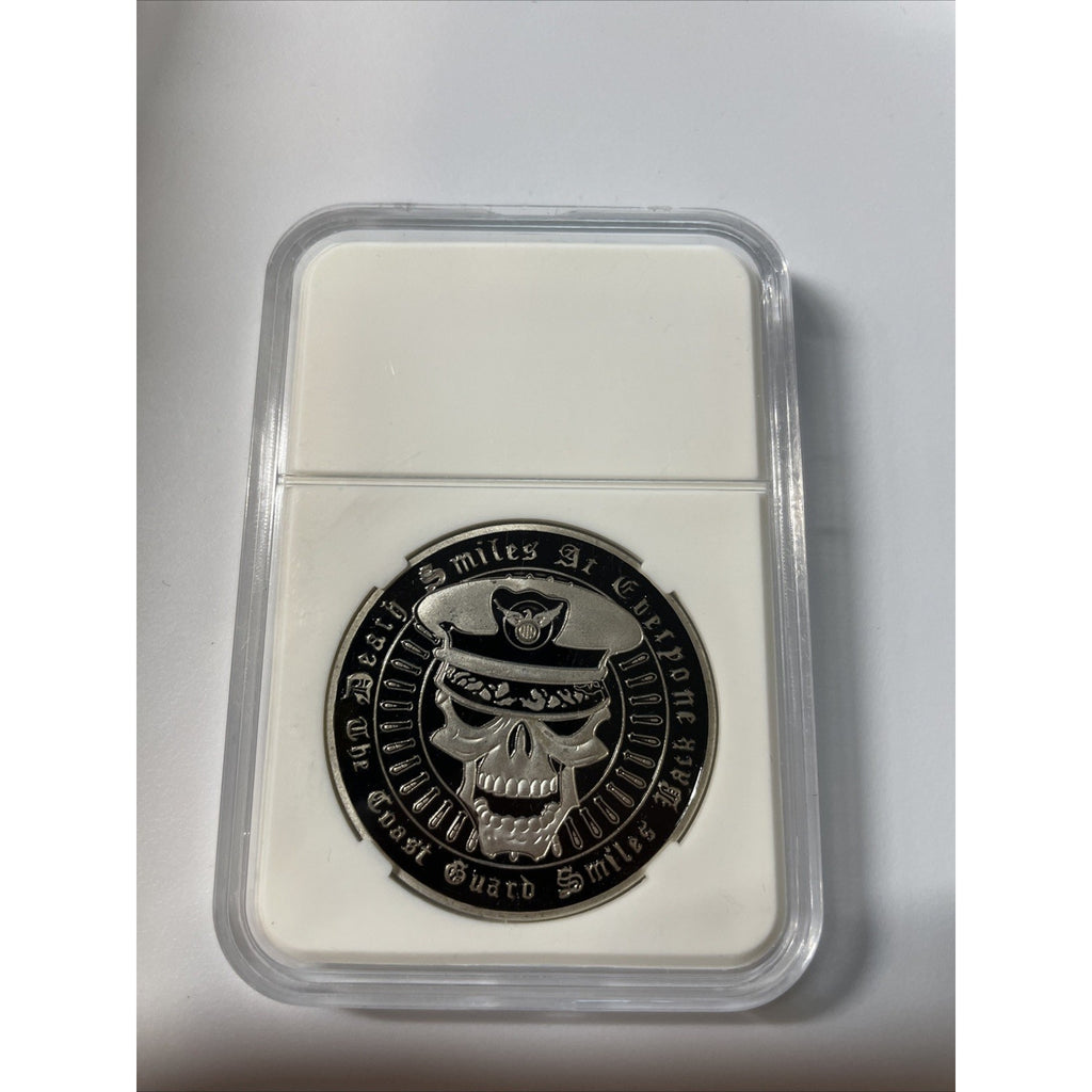 * US Coast Guard Challenge Coin Death Smiles at Eberyone-The CG Smiles Back Coin