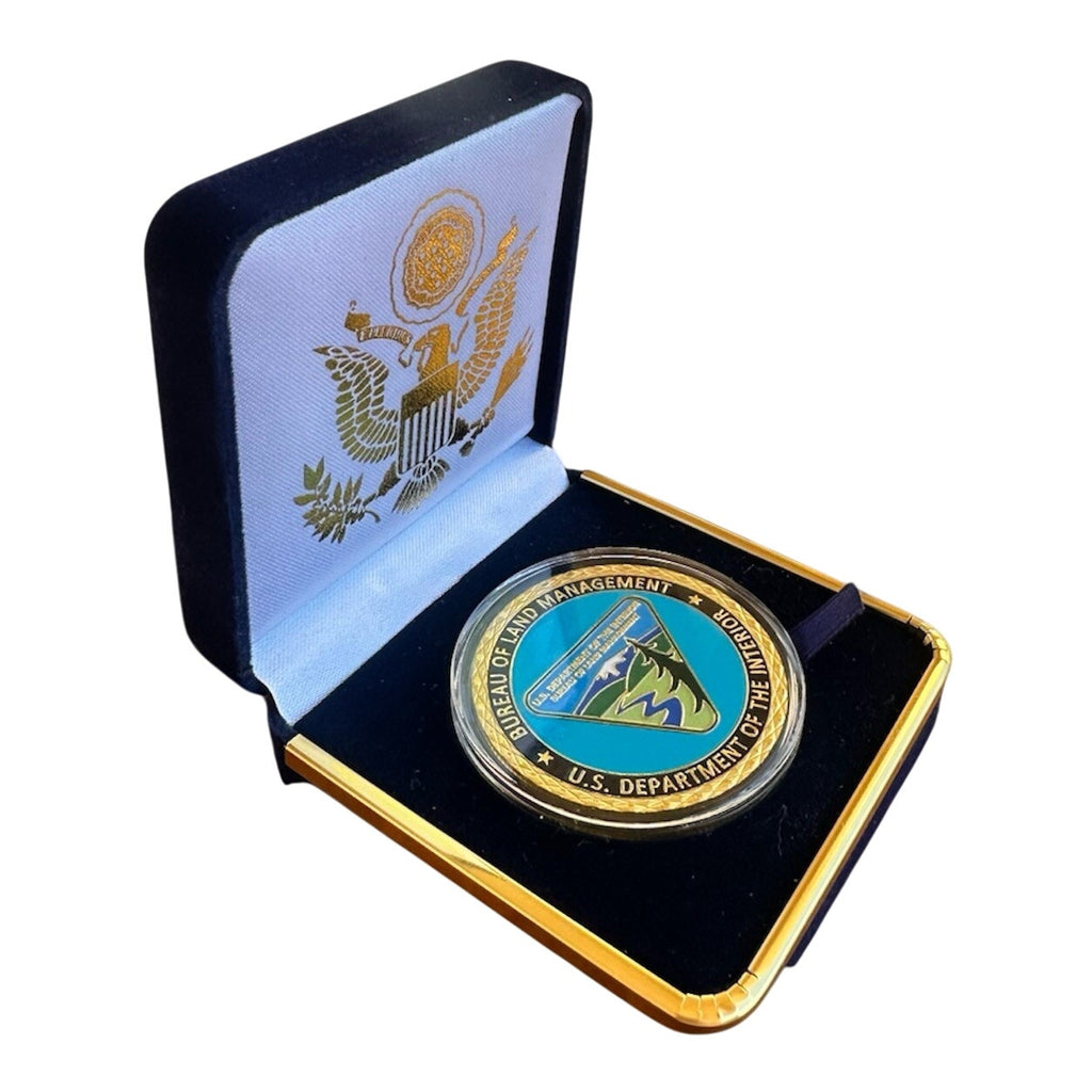 Department of Energy (DOE) Challenge Coin With Blue Velvet Case. Fast Shipping!