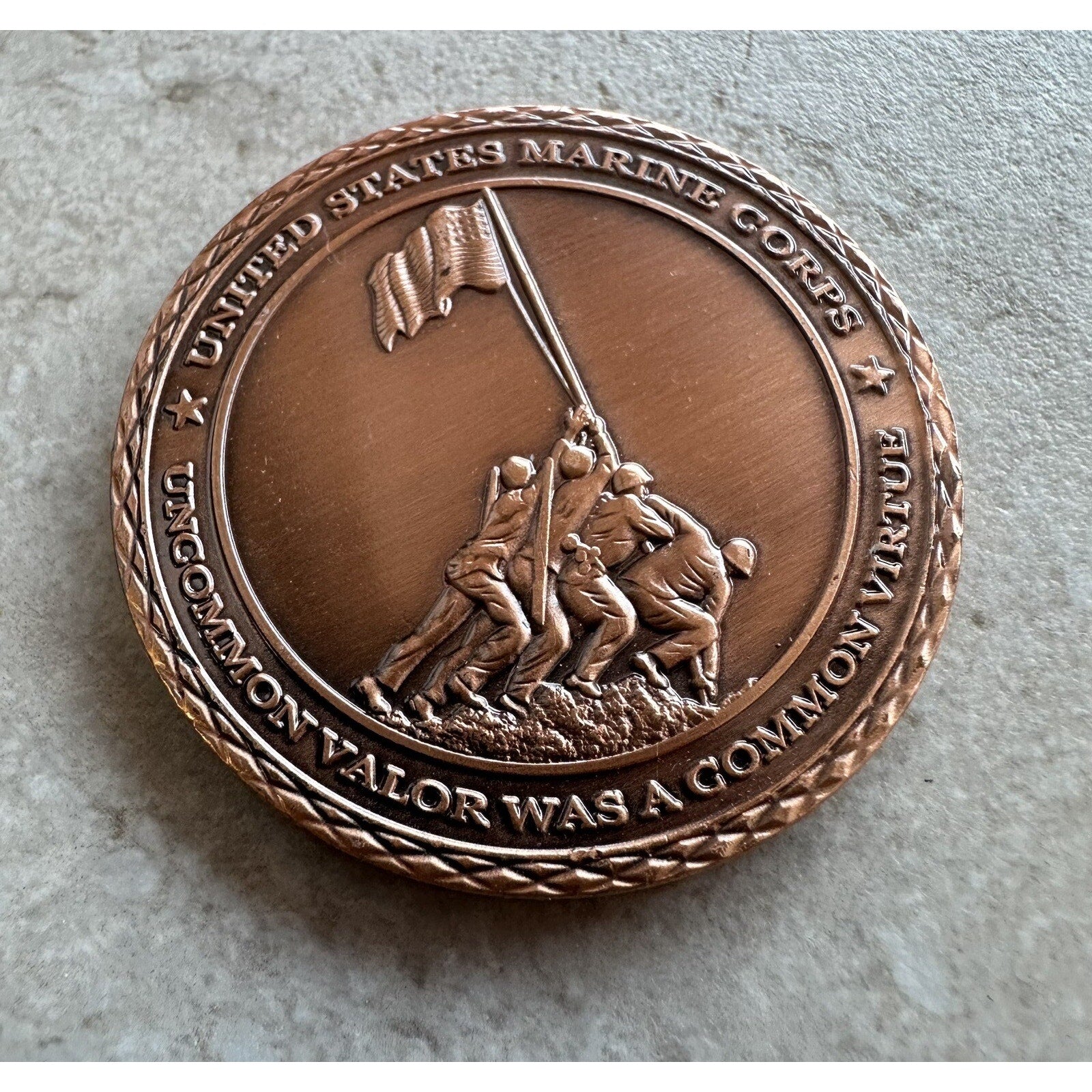 US Marine Corps "Semper Fidelis" Battle of Iwo Jima Military w/ Retirement Award