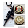 2pcs US ARMY MP Coin Military Police And Dog Tag