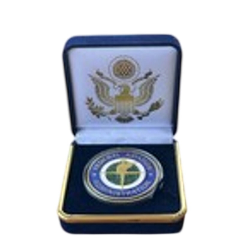 Department of Energy (DOE) Challenge Coin With Blue Velvet Case. Fast Shipping!