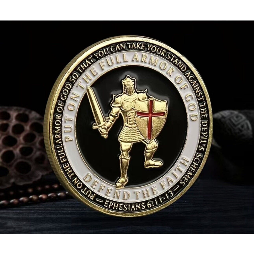 US Navy Put on the Full Armor of God Challenge Coin Defend The Faith USA