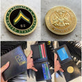 UNITED STATES ARMY - Rank PRIVATE E-2 w/Credential coin holder wallet