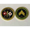 ARMY Enlisted Rank E 4 W/ Signal Branch Coin