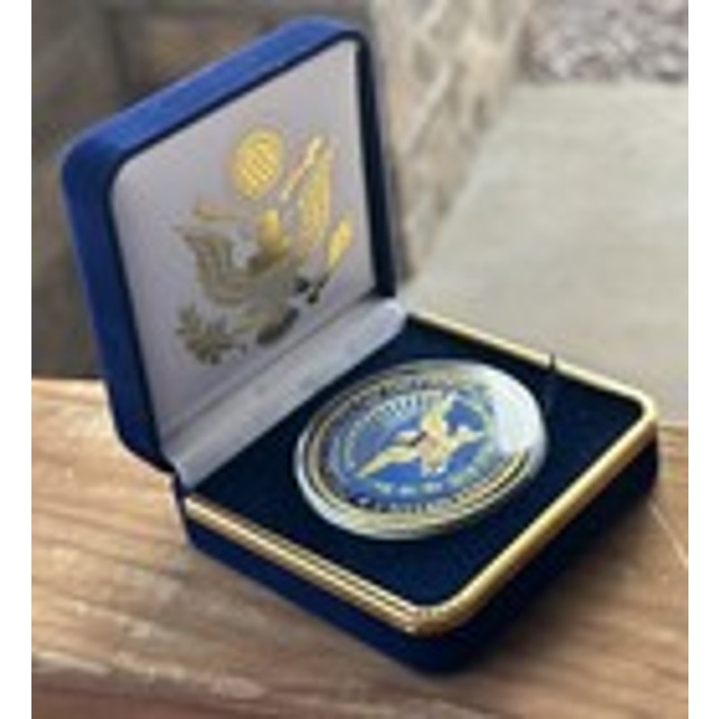 Department of Energy (DOE) Challenge Coin With Blue Velvet Case. Fast Shipping!