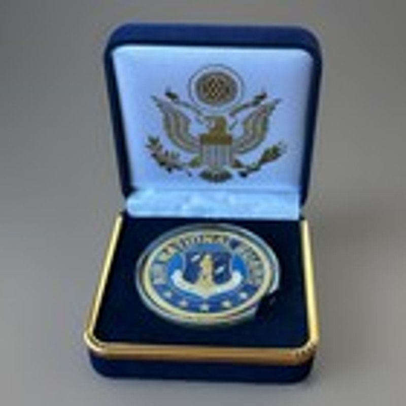 Department of Energy (DOE) Challenge Coin With Blue Velvet Case. Fast Shipping!