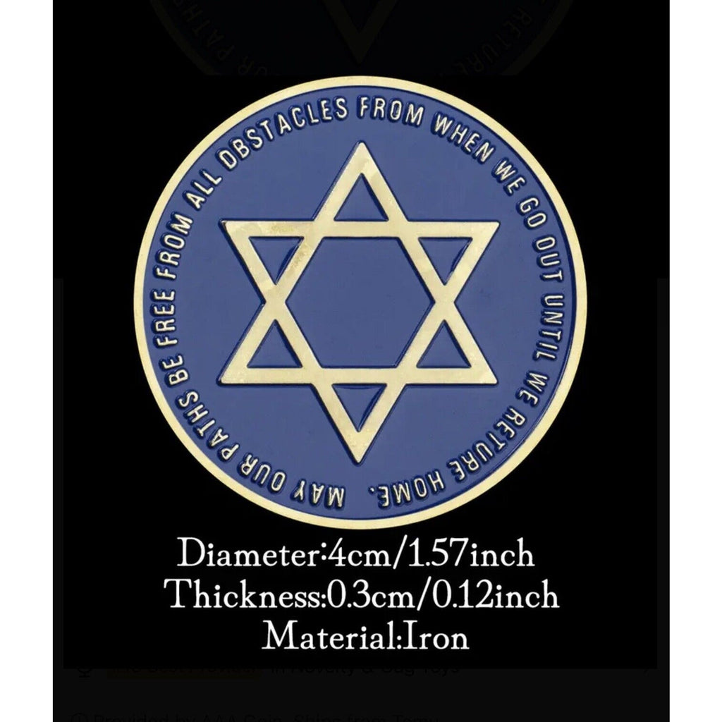 Star Of David Warrior Spirit Jewish Chi Luck Carry With You Challenge Coin