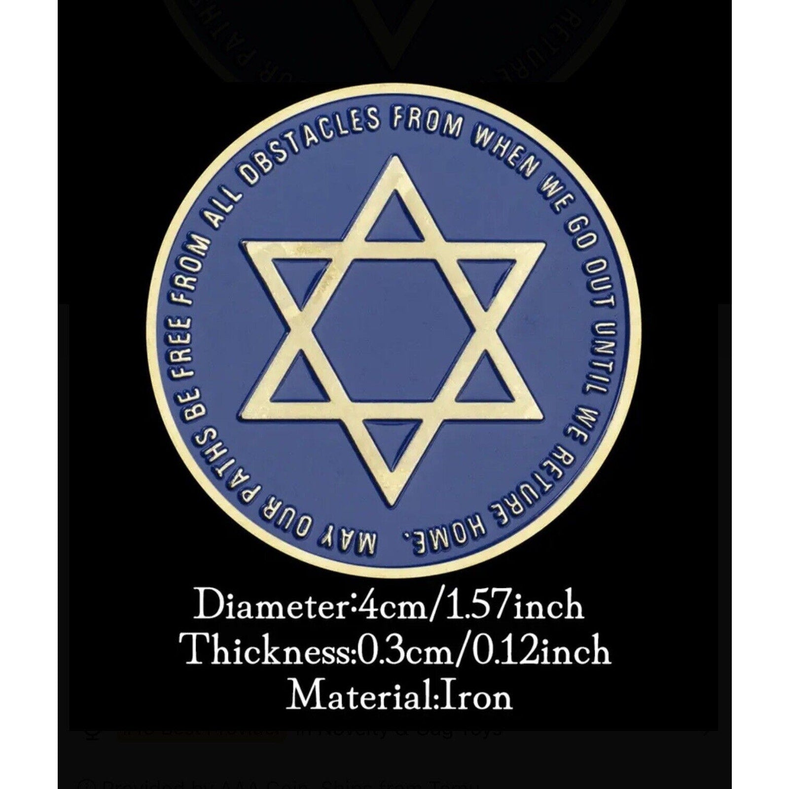 Star Of David Warrior Spirit Jewish Chi Luck Carry With You Challenge Coin