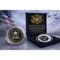 CHALLENGE COIN Us ARMY I LOVE MY SOLDIER LEADERSHIP VALUES w/ Retirement Award