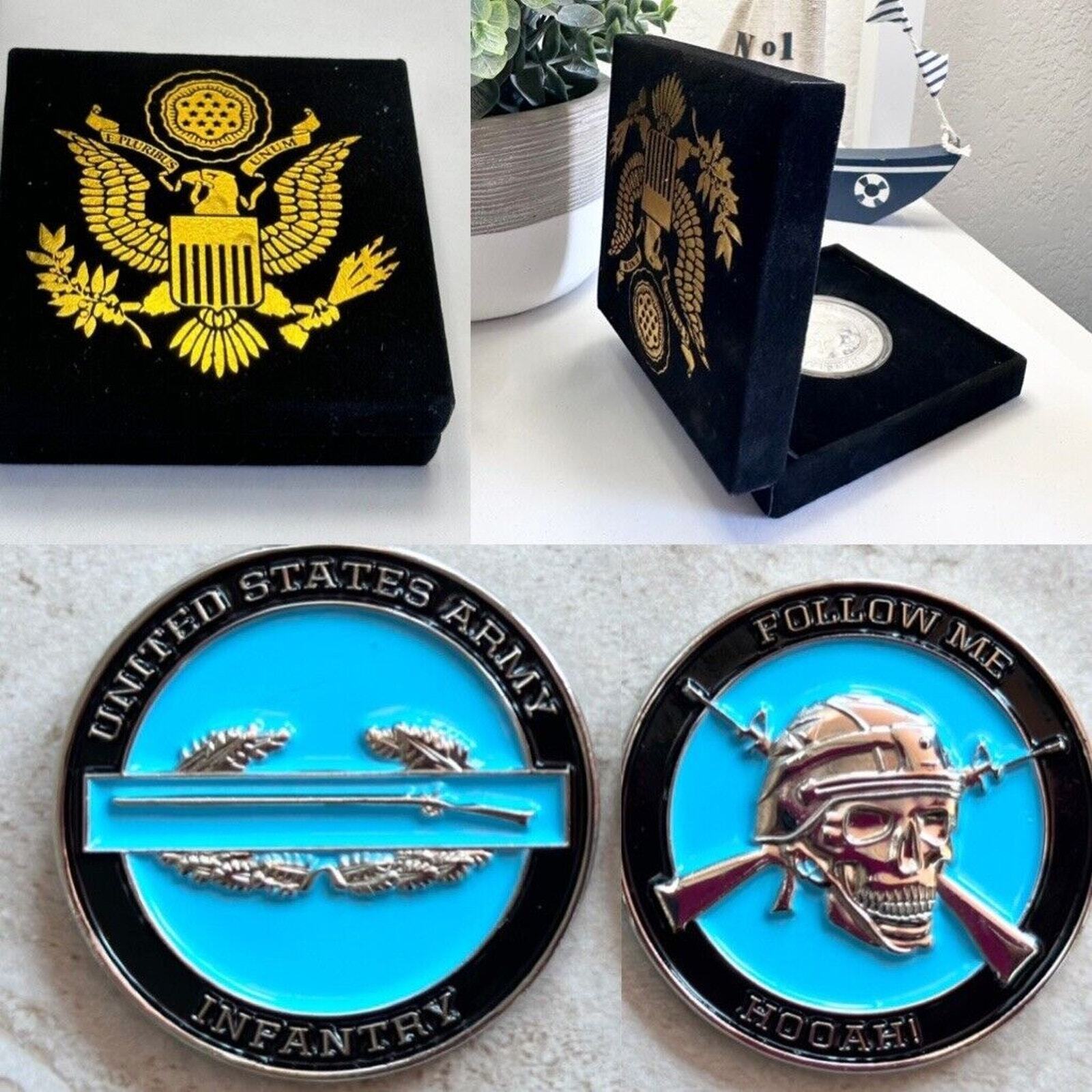 US Army Challenge Coin Combat Infantry Badge Regiment/ Division