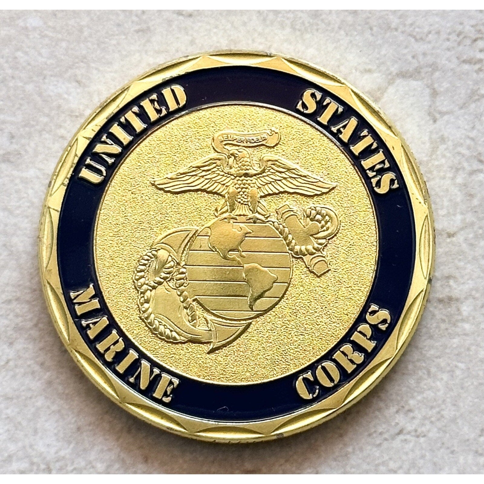 US MARINE CORPS - 25th MARINE REGIMENT Challenge Coin w/ Retirement Award