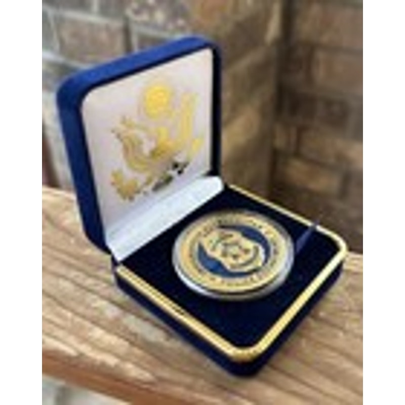 Department of Energy (DOE) Challenge Coin With Blue Velvet Case. Fast Shipping!