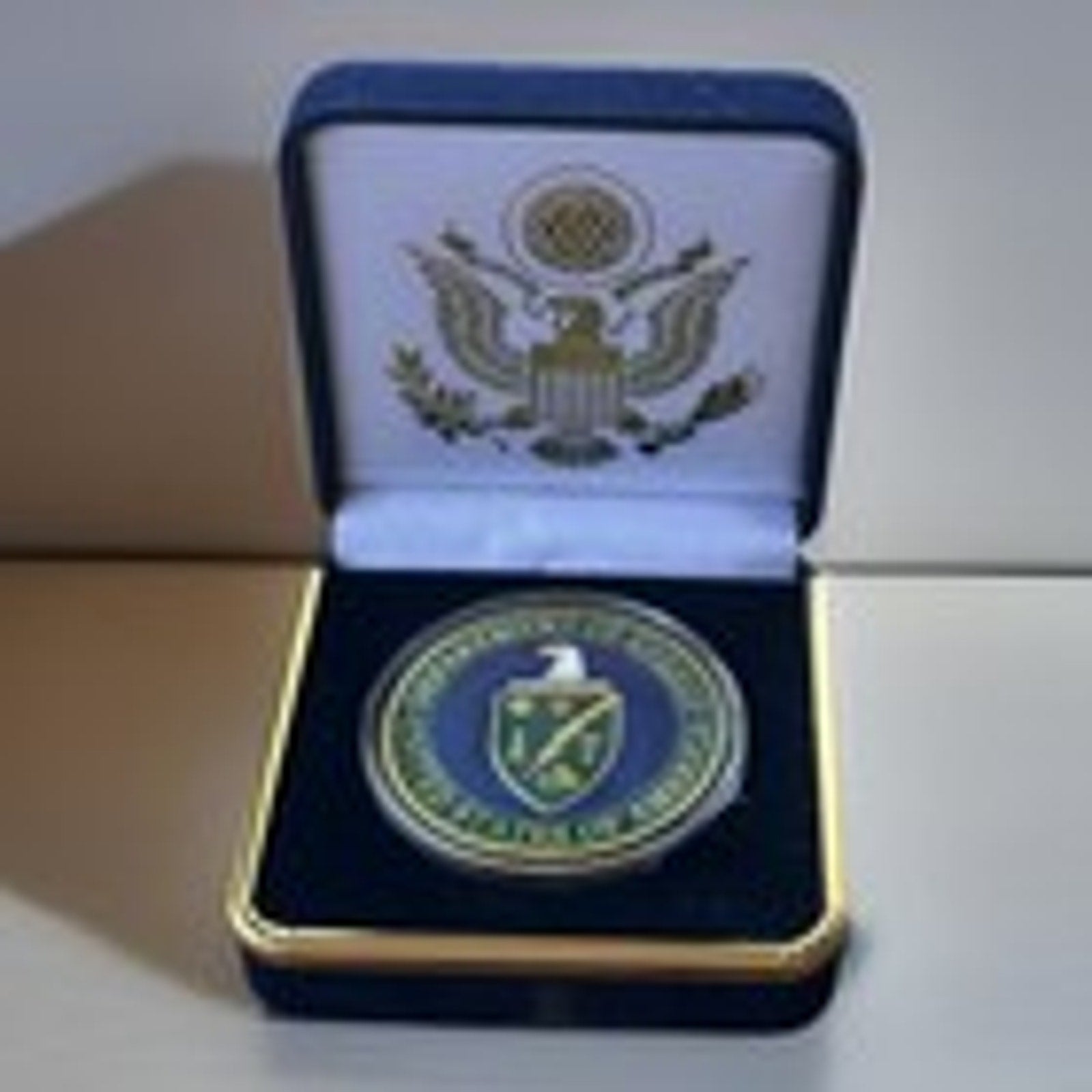 Copied - Department of Energy (DOE) Challenge Coin With Blue Velvet Case. Fast Shipping!