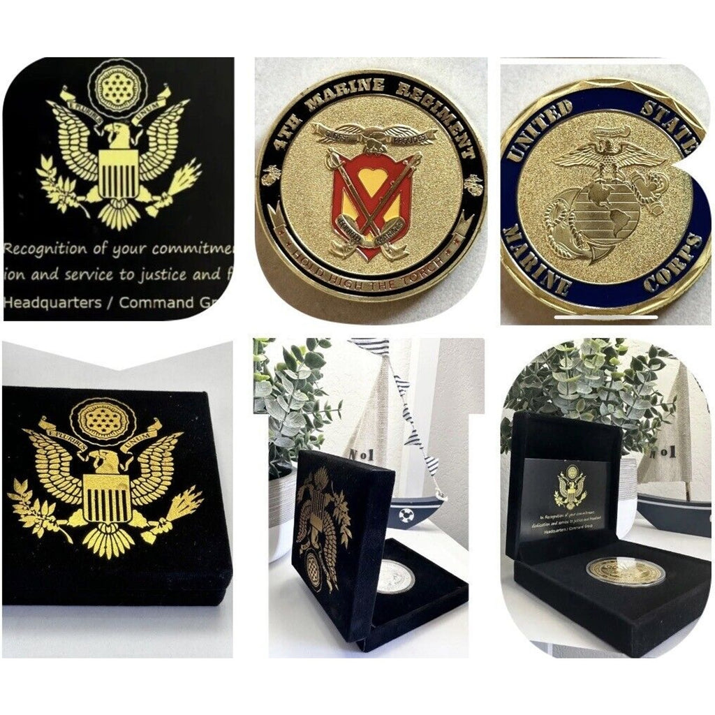 US MARINE CORPS - 4th MARINE REGIMENT Challenge Coin USMC