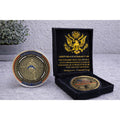 Military Veteran Challenge Coin Army Navy Air Force The Flag w/ Retirement Award