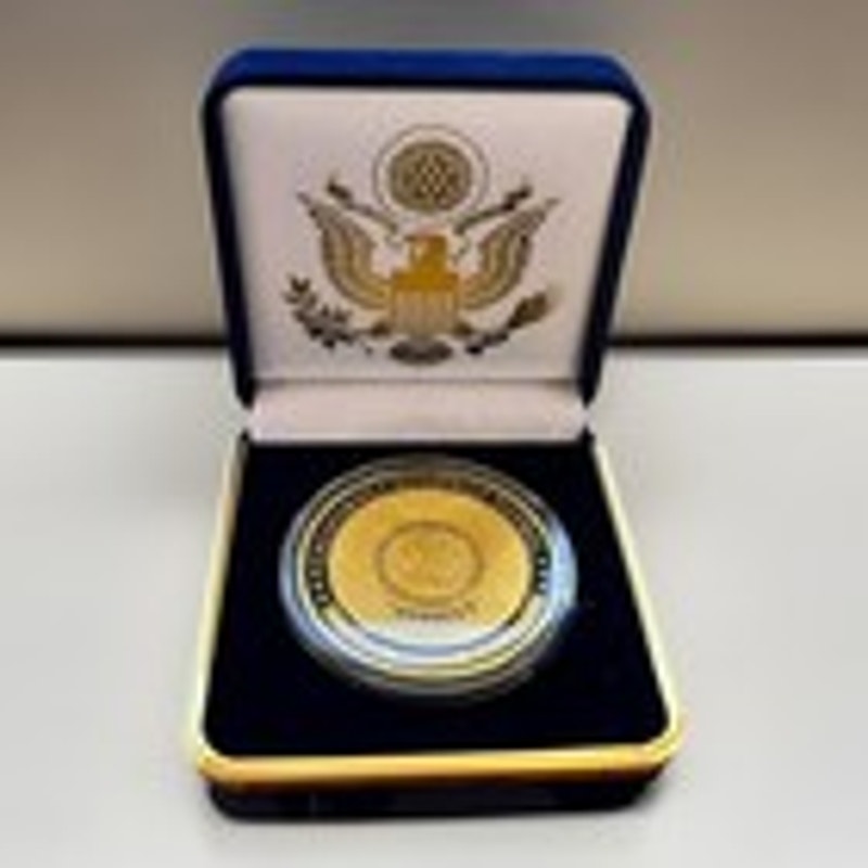 Department of Energy (DOE) Challenge Coin With Blue Velvet Case. Fast Shipping!