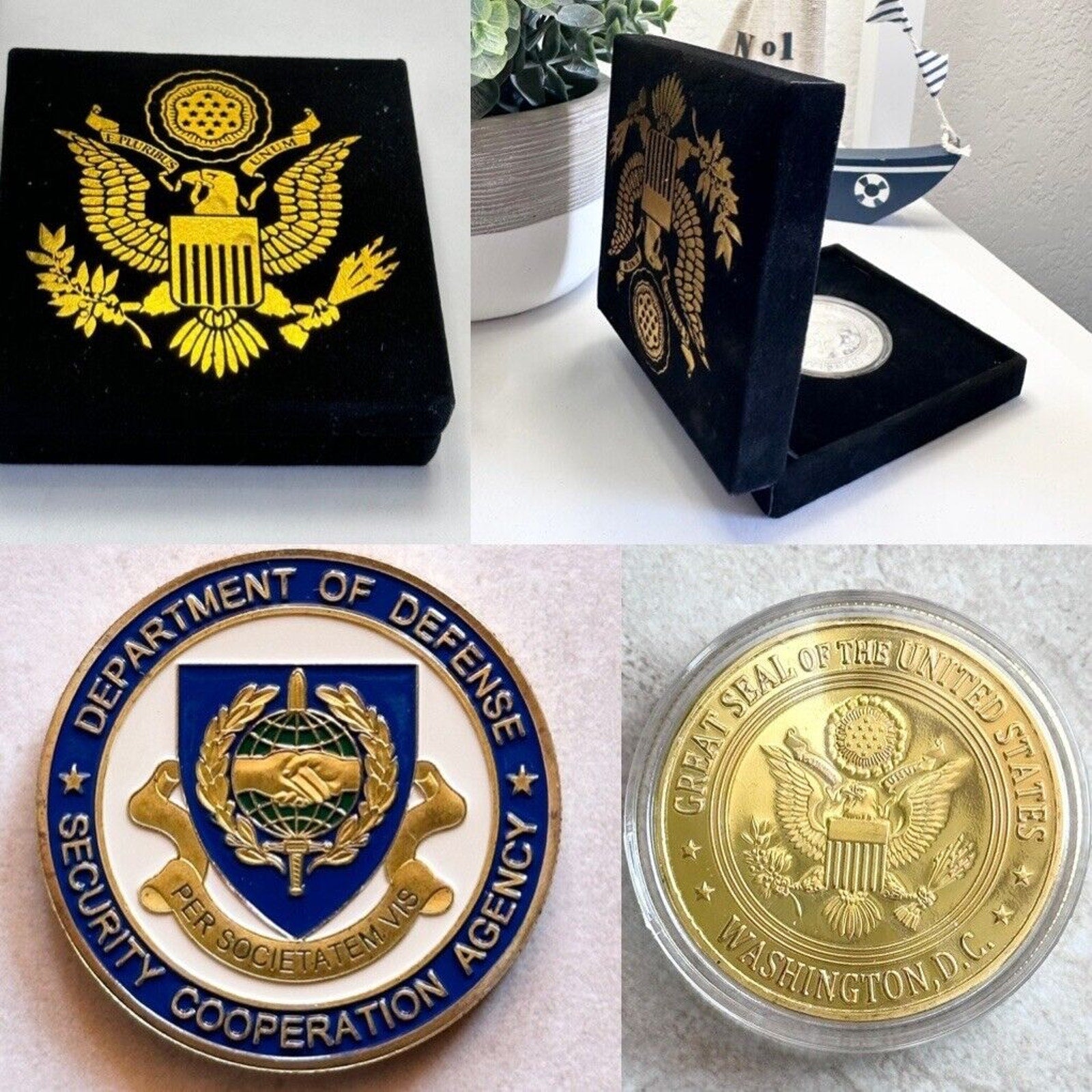 Department of Defense Security Cooperation Agency (DSCA) Challenge Coin Velvet B