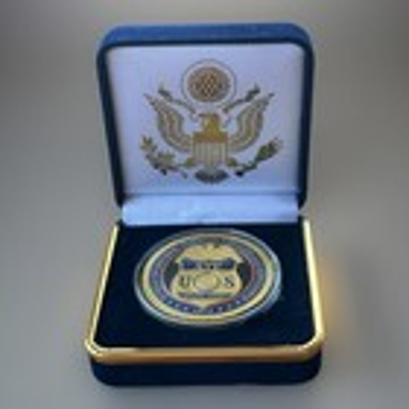 Department of Energy (DOE) Challenge Coin With Blue Velvet Case. Fast Shipping!