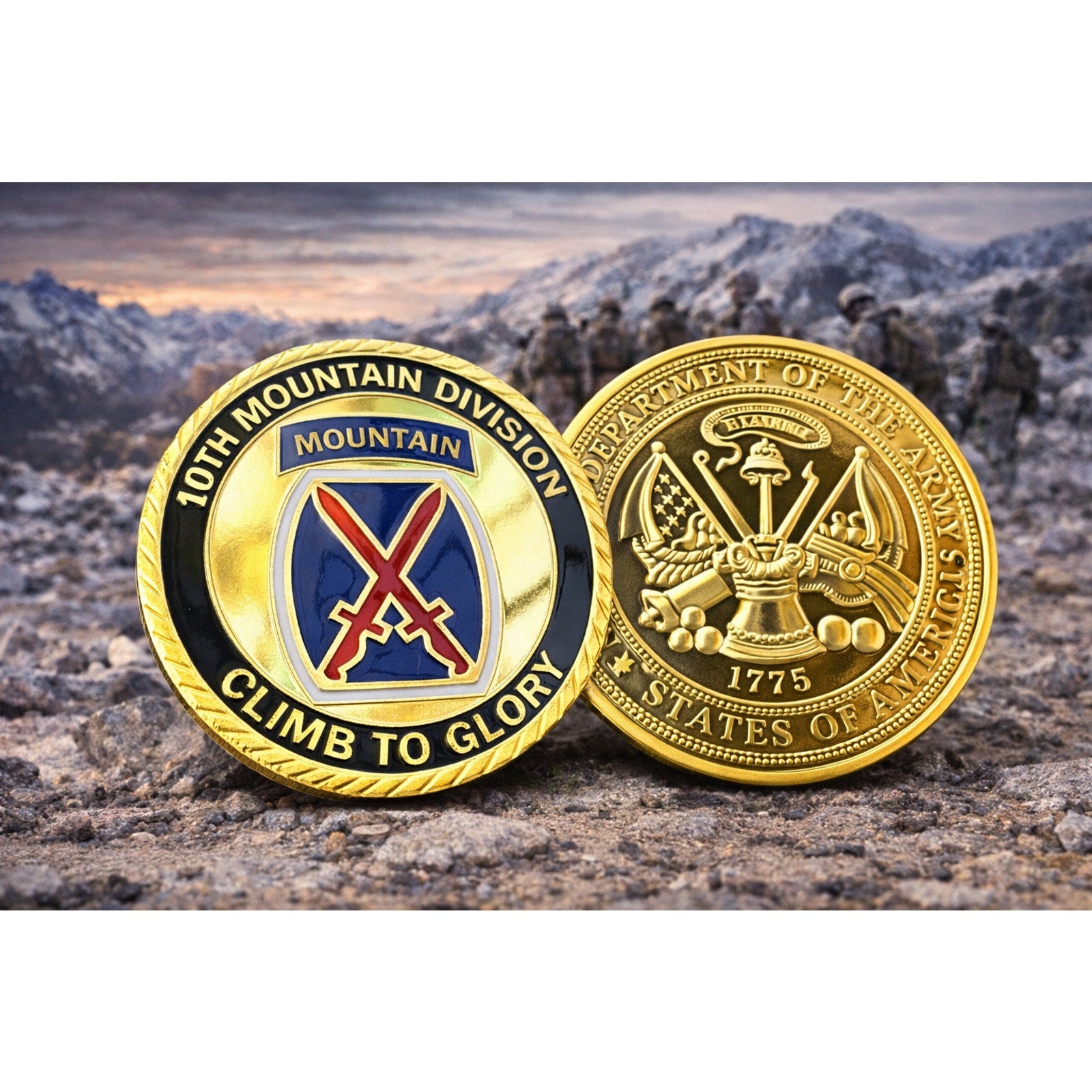 U.S. Army 10th Mountain Division Challenge Coin ·FAST SHIPPING· ·NEW·
