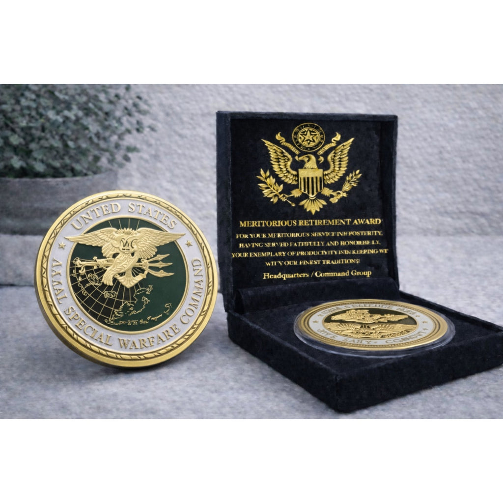 US Naval Special Warfare Command US Navy Seals Sea Air Land w/ Retirement Award
