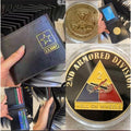US ARMY 2 Nd Second ARMORED DIVISION Tanker With Credential coin holder wallet