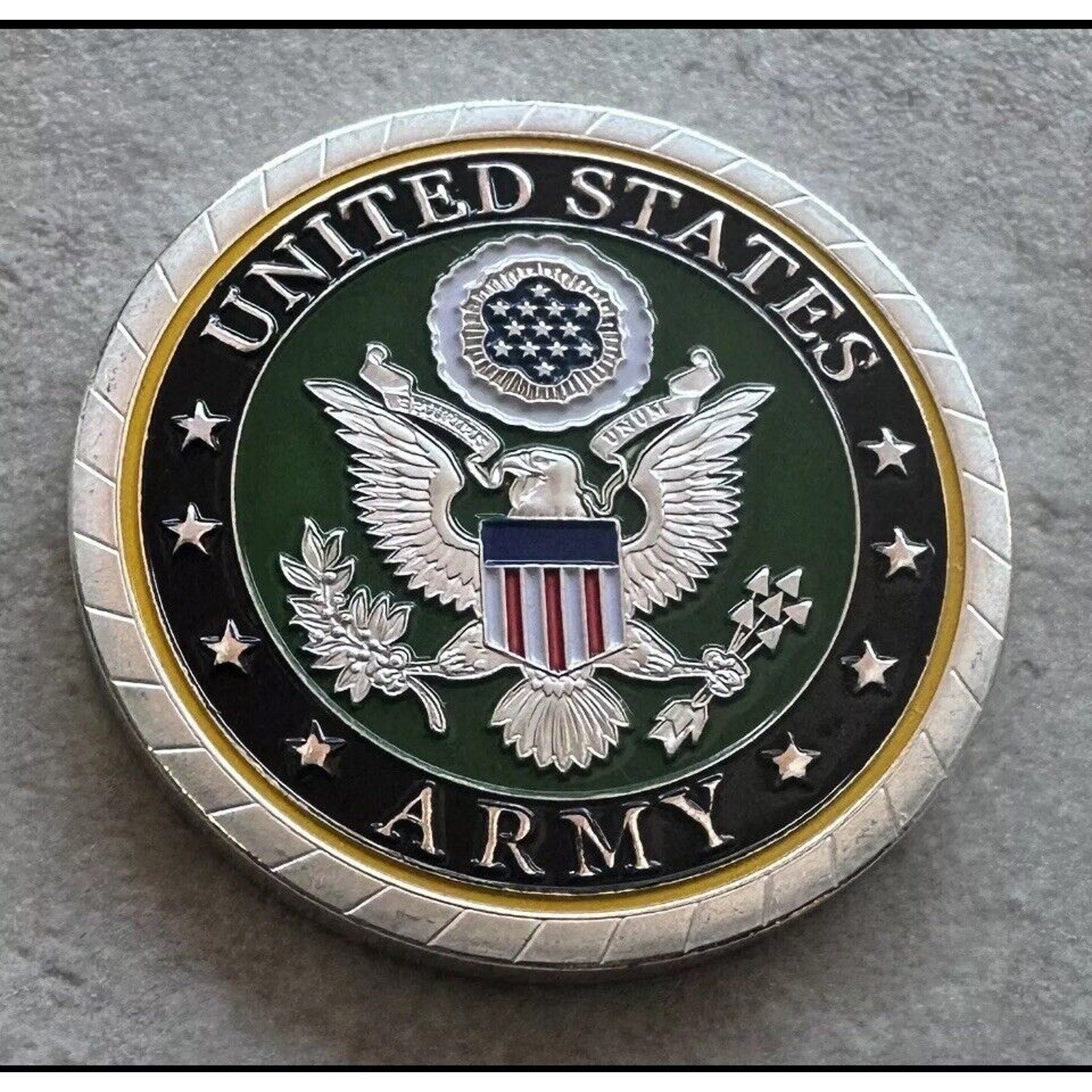2pcs Army Rank Captain O-3 And Ft. Sill Artillery Base US Coins