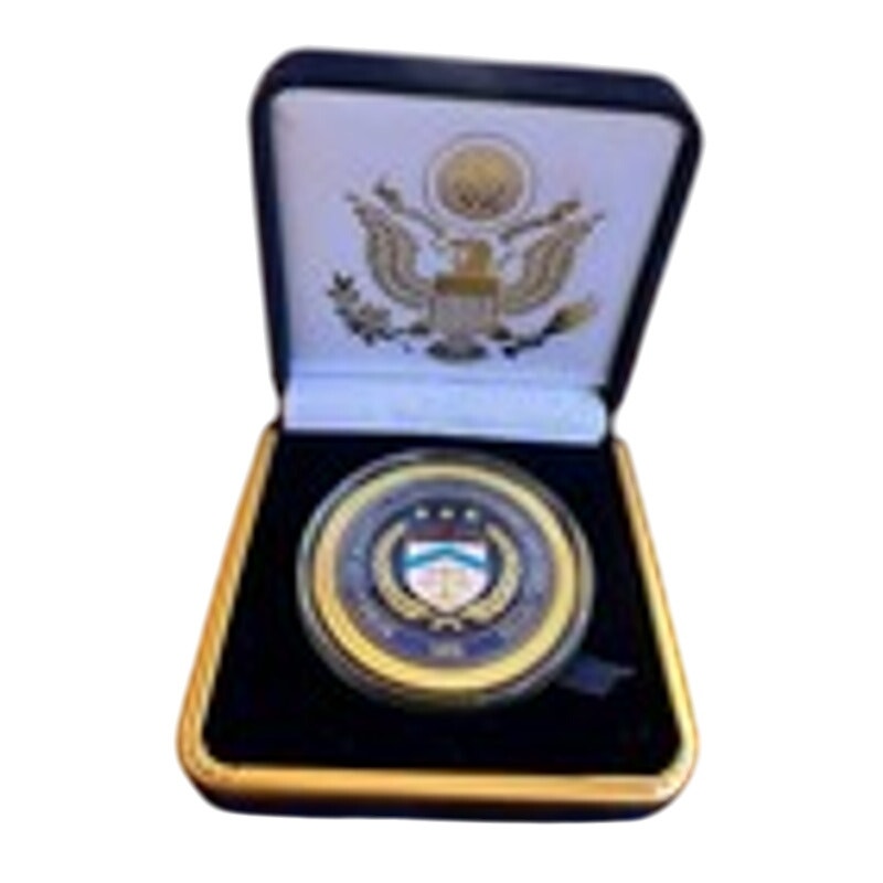 Department of Energy (DOE) Challenge Coin With Blue Velvet Case. Fast Shipping!
