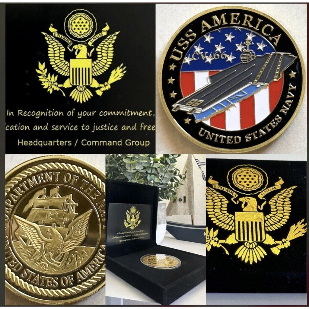 US NAVY - USS AMERICA CV-66 Challenge Coin USA
