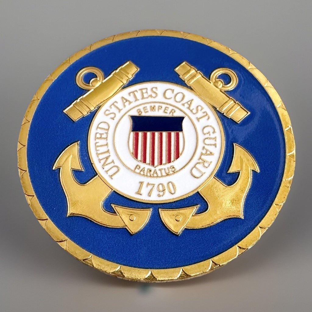 US COAST GUARD INTELLIGENCE Challenge Coin With Blue Velvet Case. Fast Shipping!