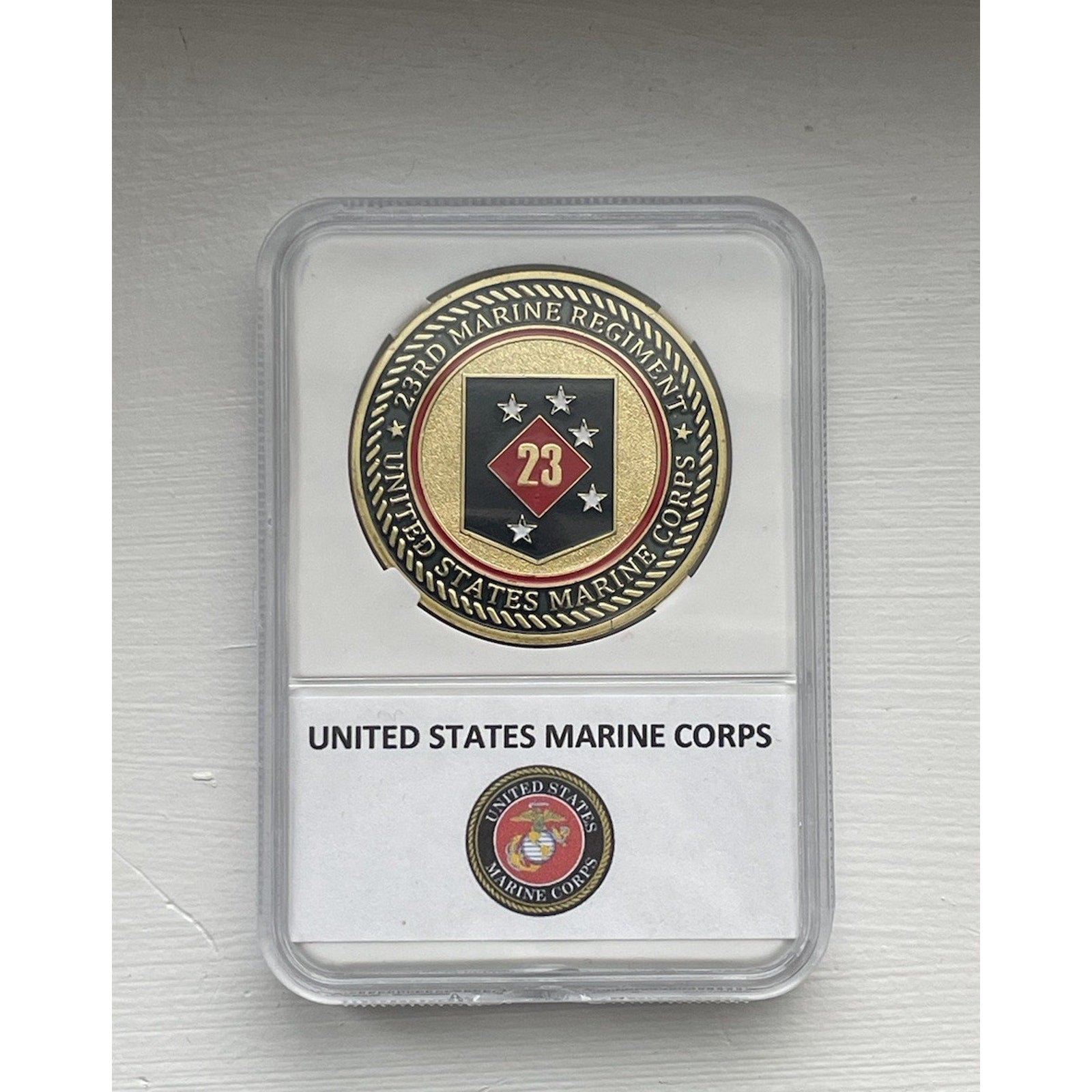 US MARINE CORPS - 23rd MARINE REGIMENT Challenge Coin OFF LIC 23125