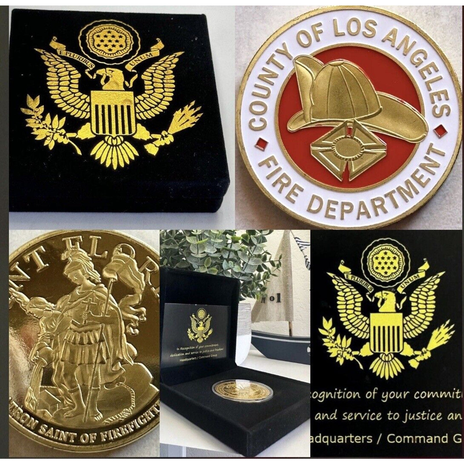 LOS ANGELES COUNTY FIRE DEPT Challenge Coin USA