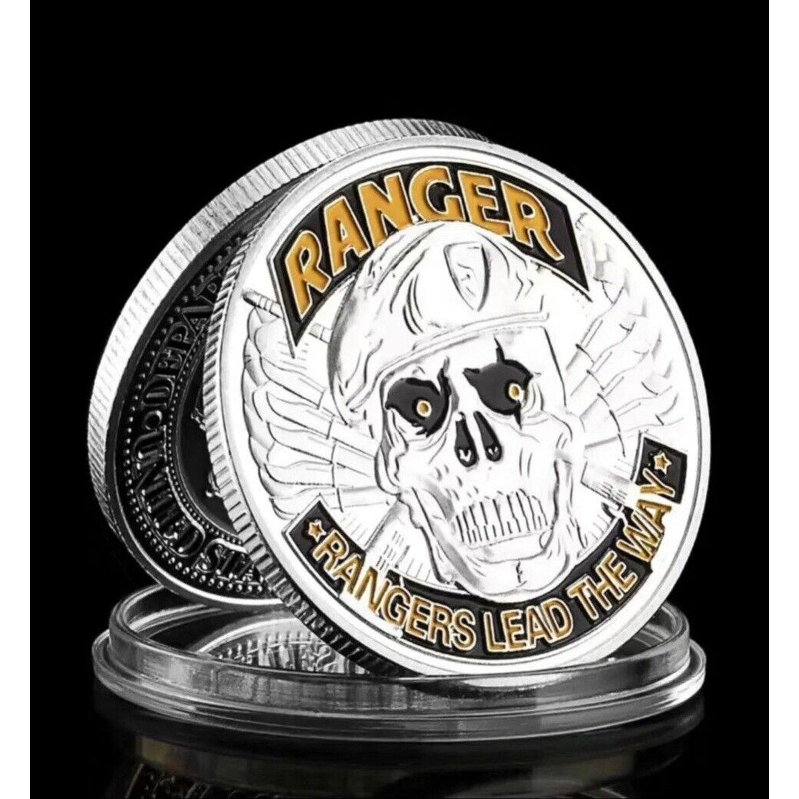 ARMY RANGER 2D 2ND BATTALION 2" SHIELD RANGERS LEAD THE WAY CHALLENGE COIN