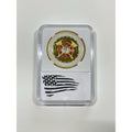 DETROIT Fire Dept. Challenge Coin In White Display Case. OFFICIAL LIC 23125