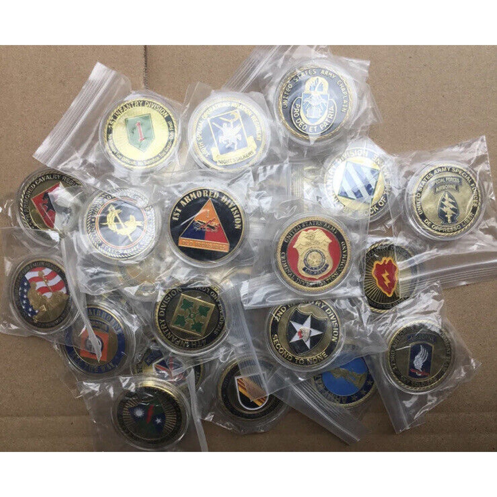 10 PCS ARMY DIVISION REGIMENT Battalion SPECIAL Forces Randomly Selected Coin