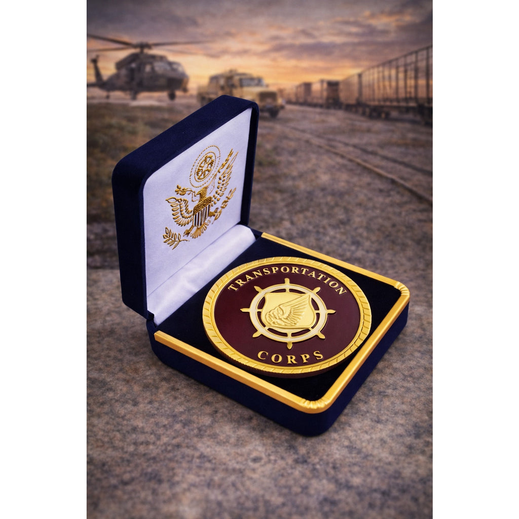 U S ARMY TRANSPORTATION CORPS CHALLENGE COIN with Case ·FAST SHIPPING· ·NEW·