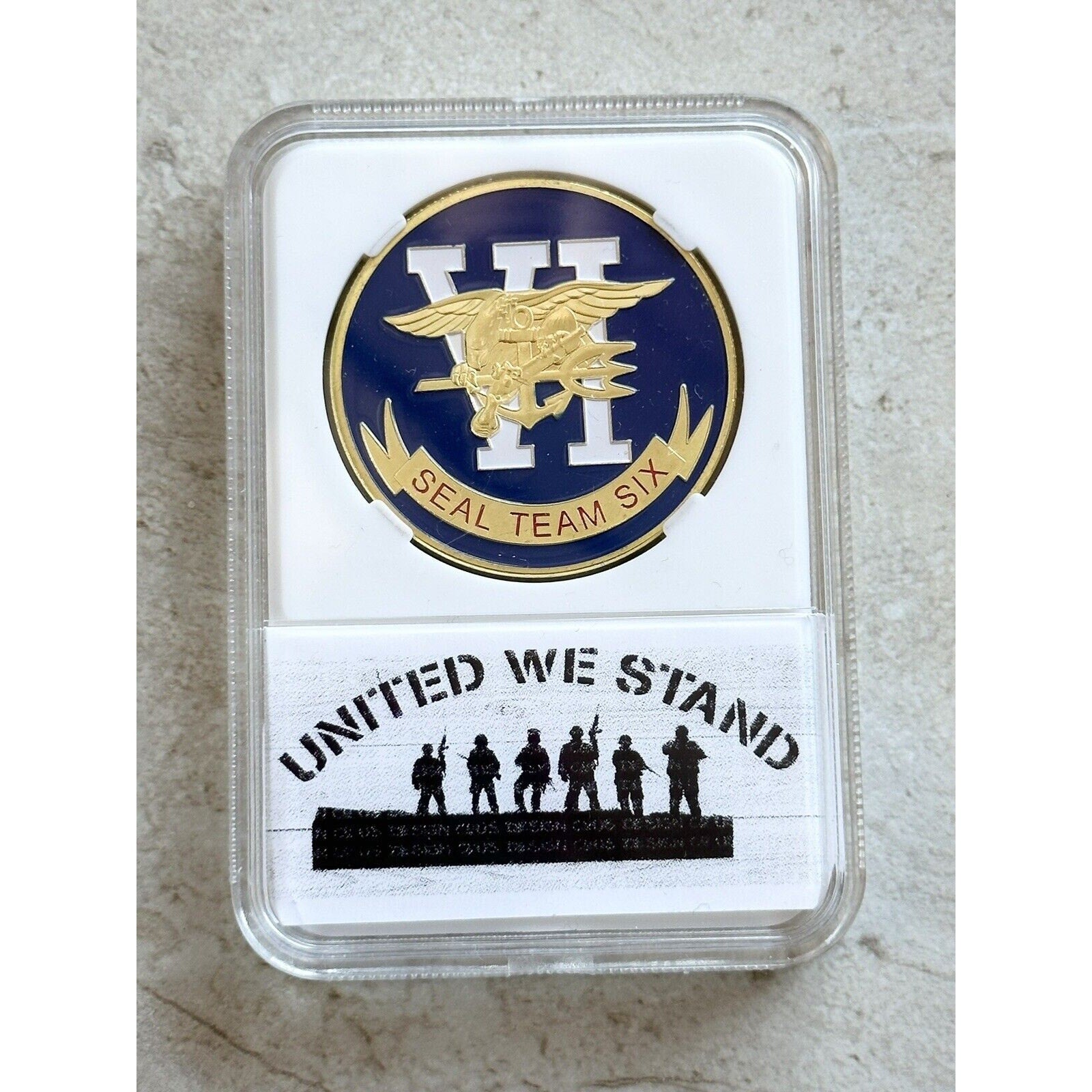 US NAVY SEAL TEAM SIX Challenge Coin With Case United We Stand