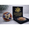 Statue Of Liberty Challenge Coin Painted Gift Collection w/ Retirement Award