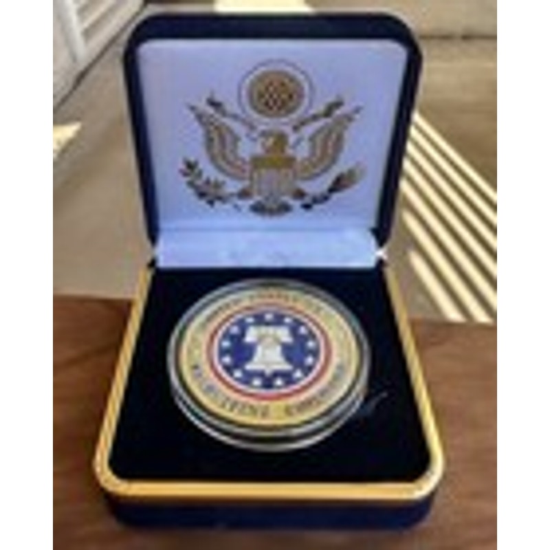Department of Energy (DOE) Challenge Coin With Blue Velvet Case. Fast Shipping!