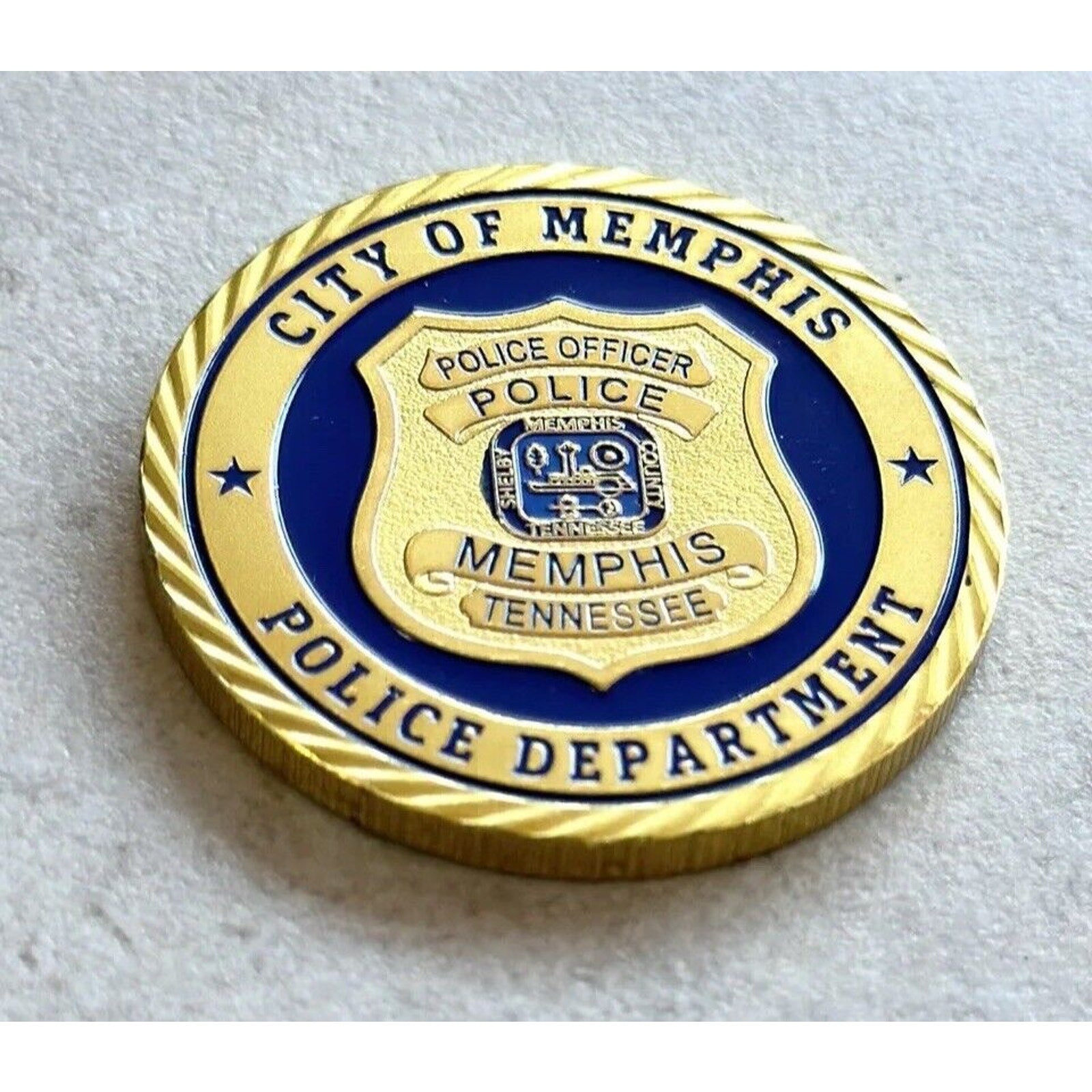City Of Memphis Police Dept Officer Agent Badge Challenge Coin
