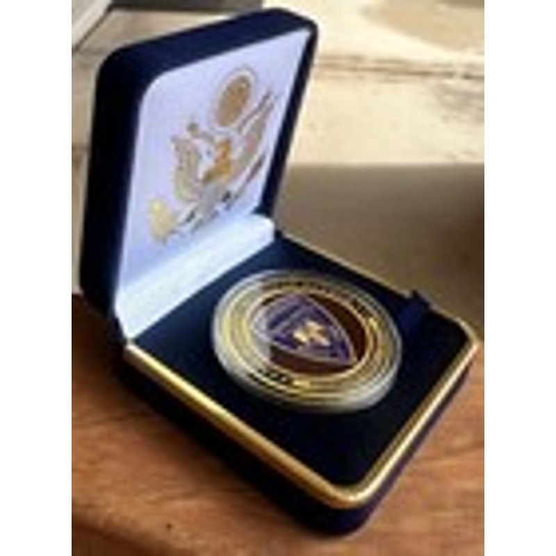 Department of Energy (DOE) Challenge Coin With Blue Velvet Case. Fast Shipping!