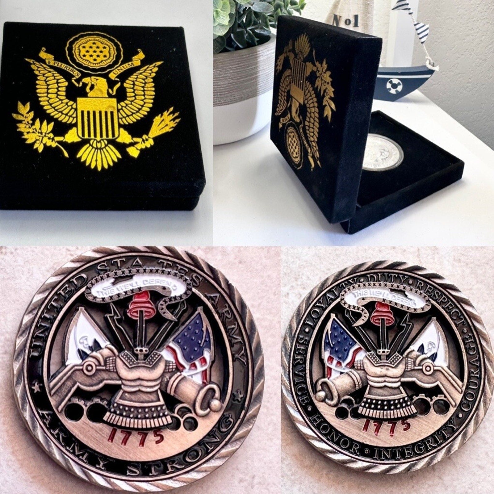 US Army / Core Values Collectible Army US Army Strong 1775 w/ Retirement Award