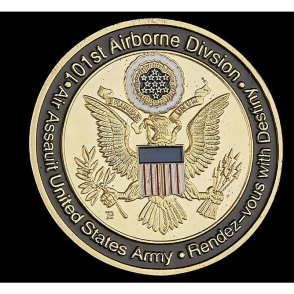 2pcs Army Rank Captain O-3 And Military 101st Airborne Paratrooper COIN