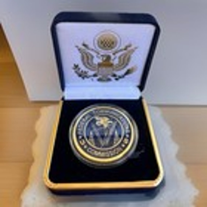 Department of Energy (DOE) Challenge Coin With Blue Velvet Case. Fast Shipping!