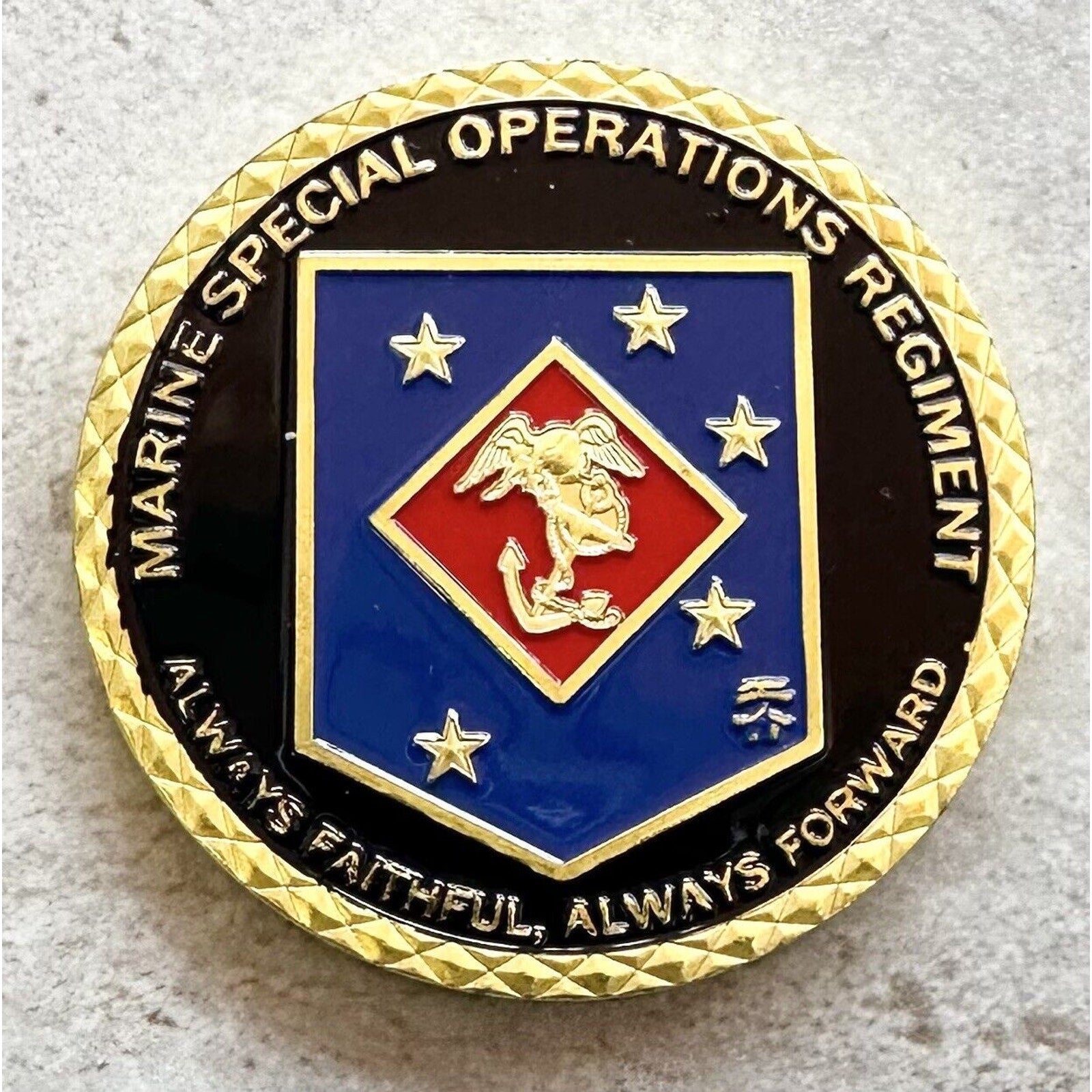 US MARINE CORPS SPECIAL OPERATIONS REGIMENT Challenge Coin With 3D Display Case