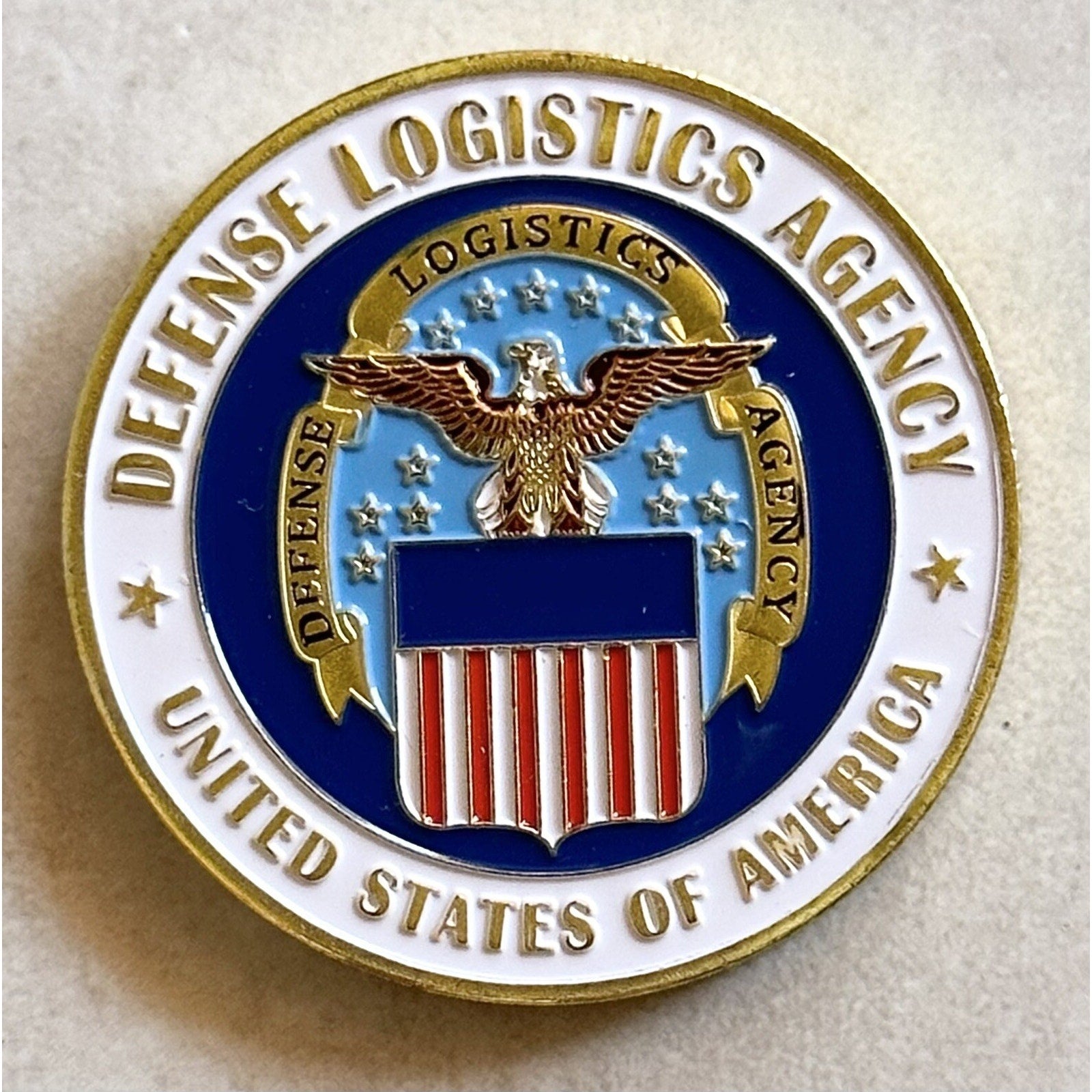 United States Defense Logistics Agency Challenge Coin w/ Retirement Award