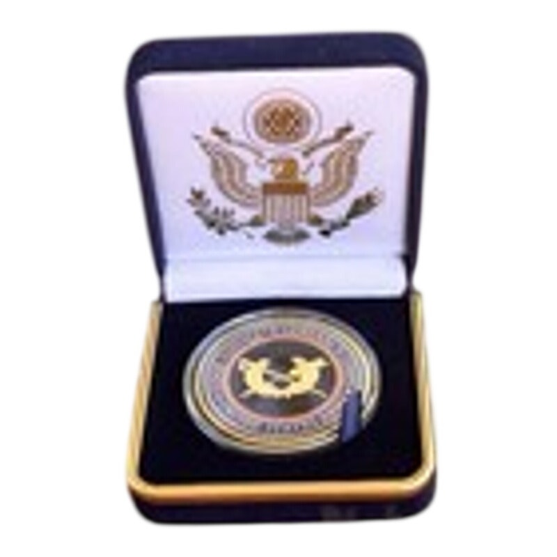 Department of Energy (DOE) Challenge Coin With Blue Velvet Case. Fast Shipping!