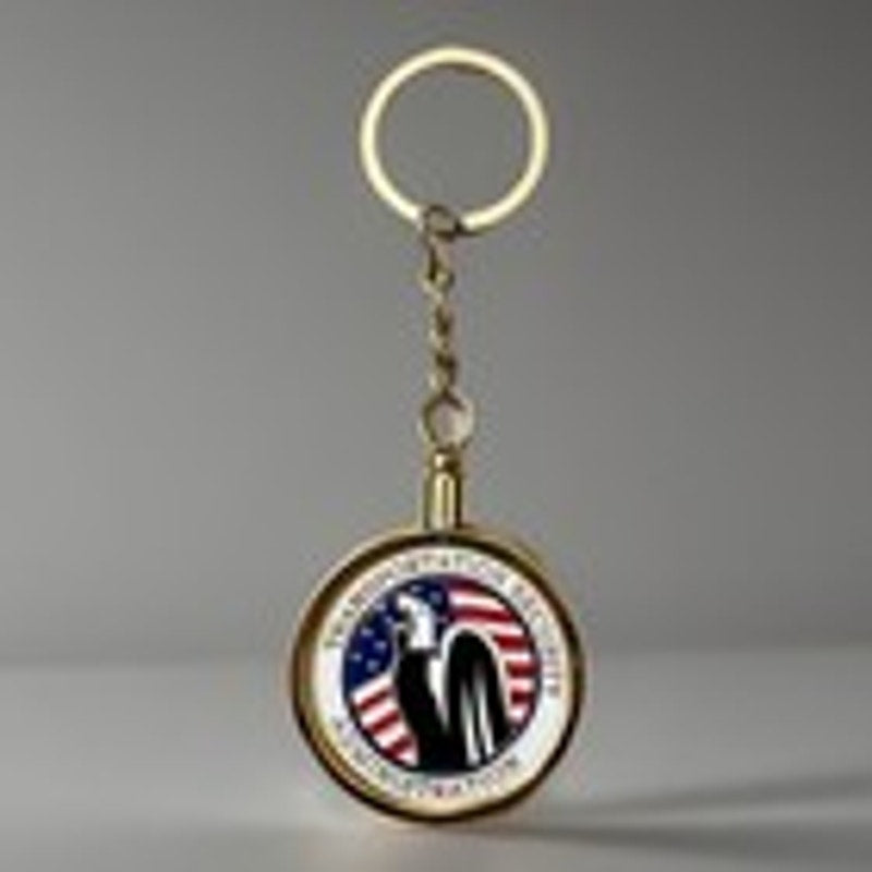 TRANSPORTATION SECURITY ADMINISTRATION (TSA) CHALLENGE COIN KEYCHAIN