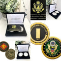 2pcs Army Rank 2LT 2nd O-2 And 45 Th Infantry Division Coin