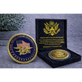 US NAVY SEAL WARFARE GROUP American Flag With Velvet Case w/ Retirement Award