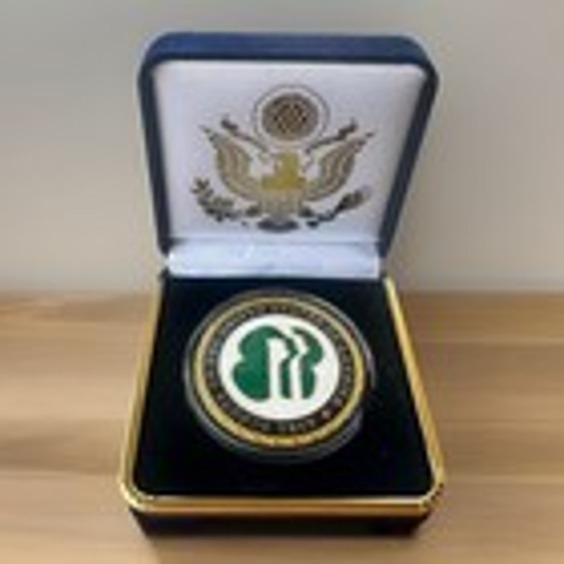 Department of Energy (DOE) Challenge Coin With Blue Velvet Case. Fast Shipping!